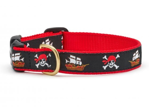Pirate Dog Collar Medium (Fits Necks 12" - 18") / Wide (1")