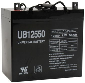 UPG Sealed Lead Acid AGM Battery (UB12550) - 12V, 55AH, Z1 Terminal