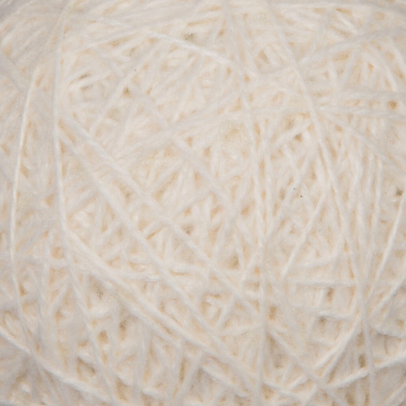 4" Ivory Wool String Wrapped Ball 4/Bag