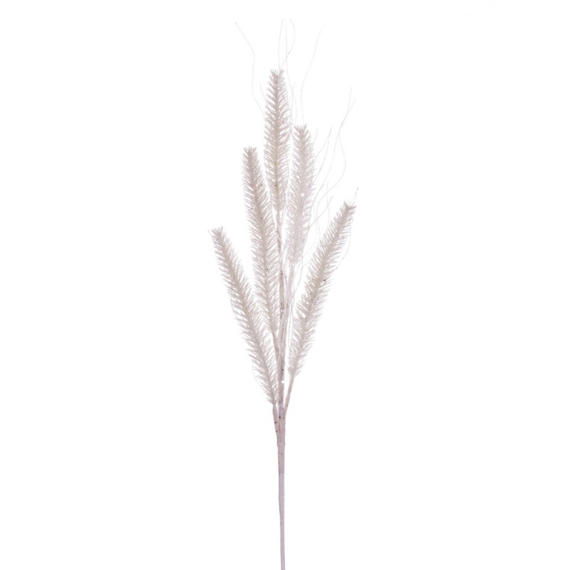 30" White Wheat Glitr Spray 6/Bg