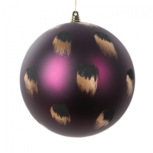 6" Plum Brush Strokes Ball 2/Bag