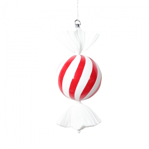 13" Red Round Swirl Candy