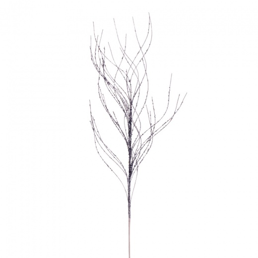 37" Pewter Wavy Twig Glitr Spray