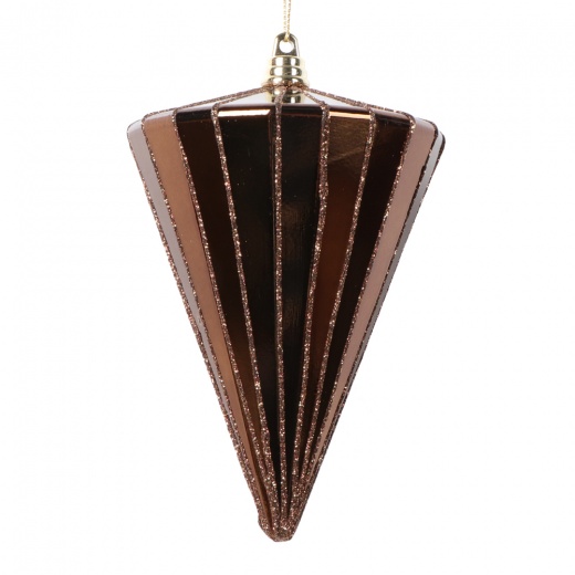 Vickerman 6" Shiny Mocha Cone Ornament - Buy Online Now!