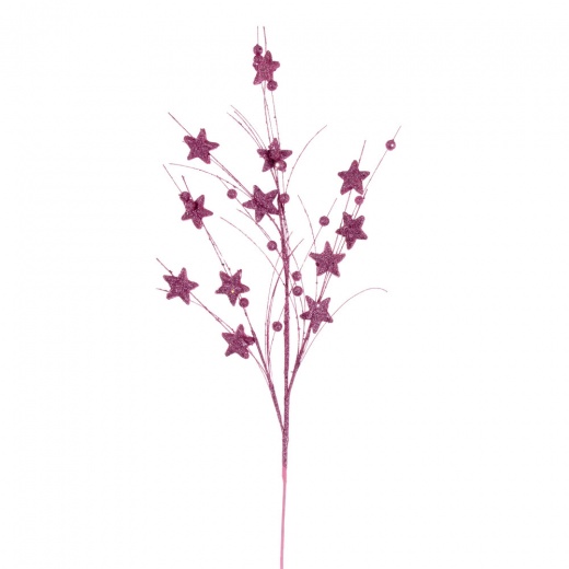 Vickerman 33" Pink Star and Ball Glitter Spray