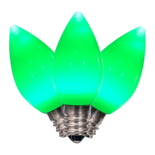 C7 Ceramic Led Green Bulb .6W 25/Bag