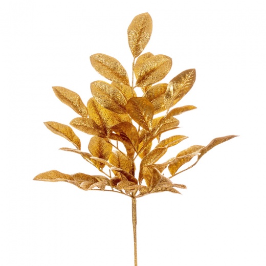 25" Gold Apple Leaf Glitter Bush 2/Bg