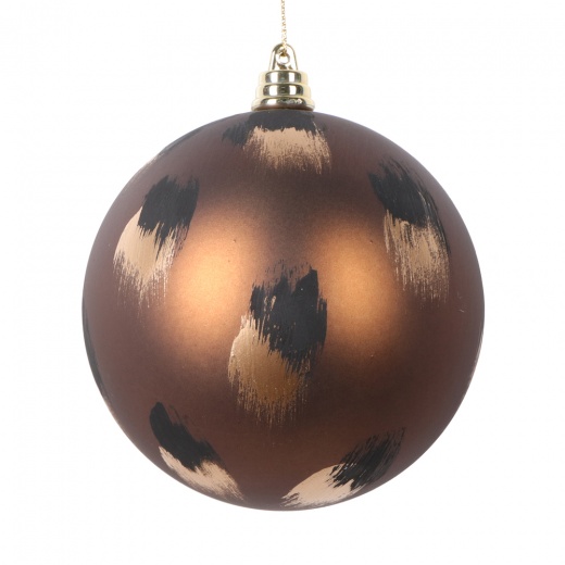 Vickerman 4" Mocha Brush Strokes Ball Ornament