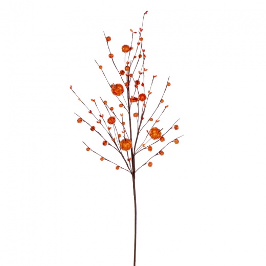 32" Orange Pumpkin Berry Spray 3/Bag