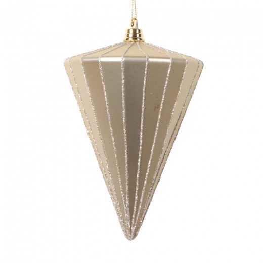 Vickerman 6 Matte Champagne Cone Ornament - Add Luxury to Your Holiday Decor