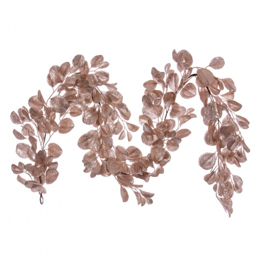 6' Café Latte Dogwood Glitter Garland