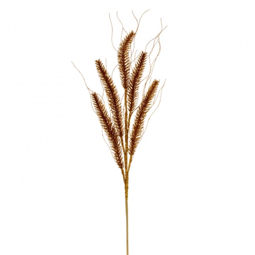 30" Antique Gold Wheat Glitter Spray