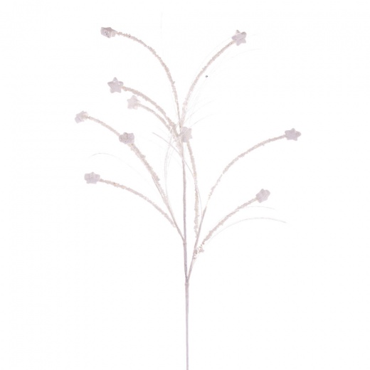 36" White Mini Star Glitr Spray 6/Bg