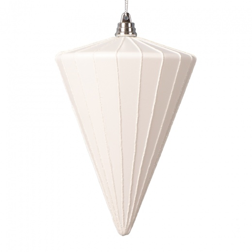 Vickerman 6 Matte White Cone Ornament