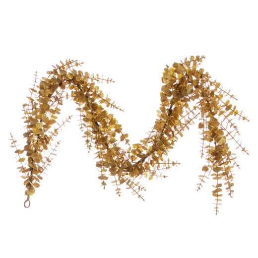 6' Gold Eucalyptus Glitter Garland