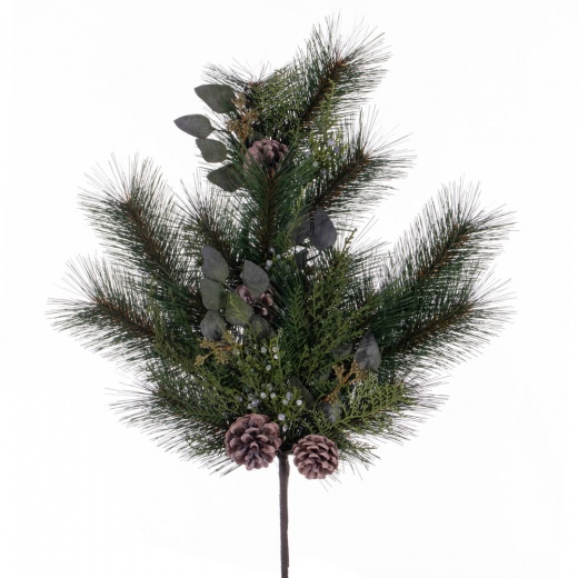 26" Mixed Foliage W/Pinecone Spray