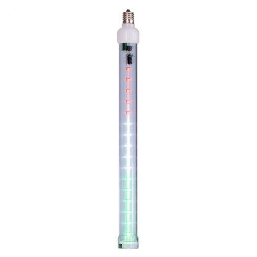 12" Red-White-Green LED SnowFall Tube Bulb 5-Pack
