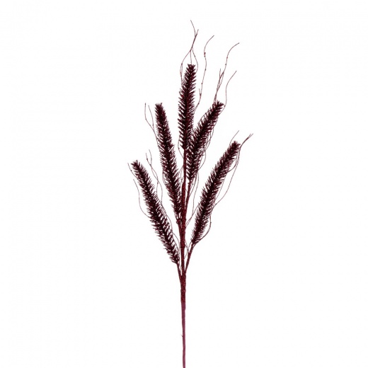 30" Burgundy Wheat Glitr Spray 6/Bg