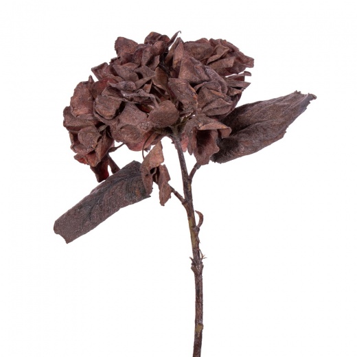 13" Dk Brown Hydrangea Spray - Artificial Flower Arrangement