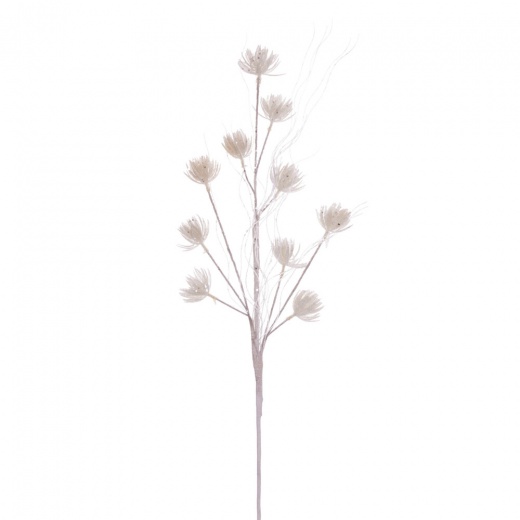 30" White Mini Flower Glitter Spray