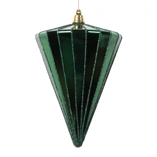 6" Shiny Seafoam Green Cone Ornament