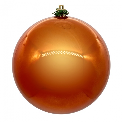 4.75" Bn Orange Pearl Ball Uv Drill 4/Bg - Vibrant Seasonal Decor