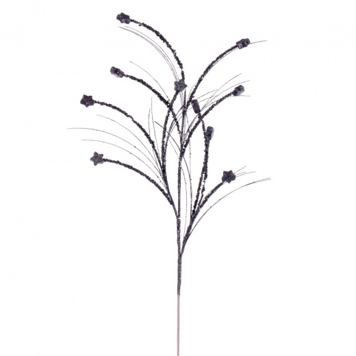 36" Pewter Mini Star Glitter Spray