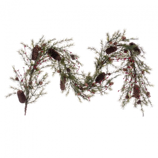 5' Green Leaf Garland - Artificial Leaf Decor for Home