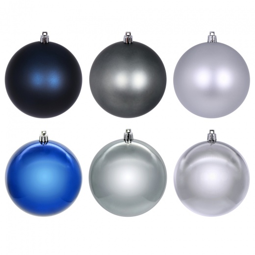 2.4" Mid Blue Pewter Silver Asst 18/Box