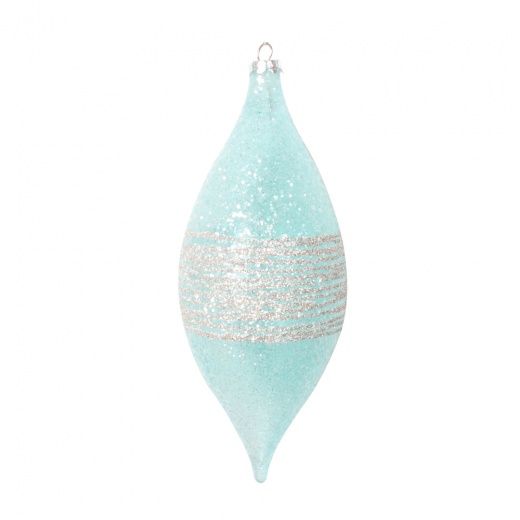 7" Light Blue Shuttle Ornament 4/Bag