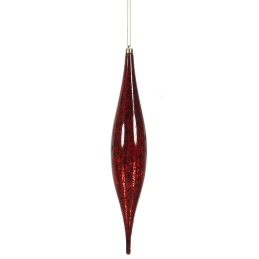 13" Burgundy Mercury Rain Drop Christmas Ornament