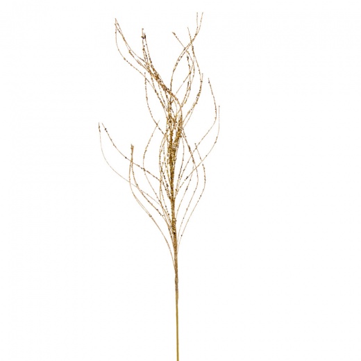 37" Gold Wavy Twig Glitter Spray 6/Bg - Add Luxury to Your Holiday Decor