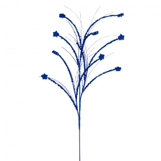 36" Blue Mini Star Glitter Spray