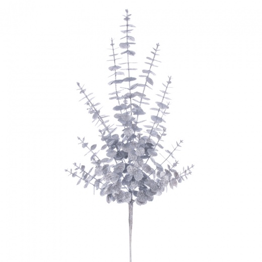 28" Silvr Eucalyptus Glitter Spray 2/Bag