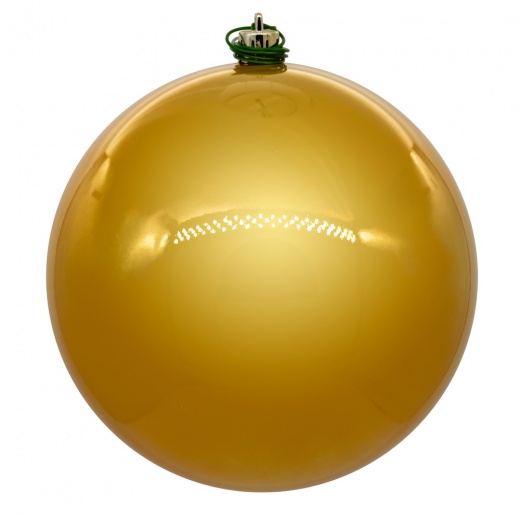 4.75" Honey Gold Pearl Ball UV Drill Ornament 4Bg