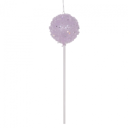 10" Purple Round Lollipop Ornament 3/Bag - Add a Touch of Whimsy to Your Holiday Decor