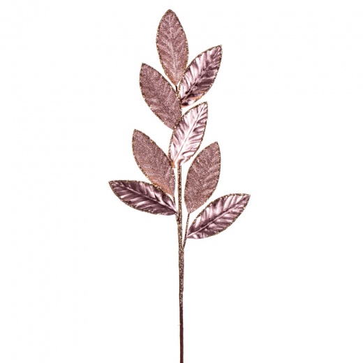 27.5" Rose Gold Metallic Leaf Glitter Spray
