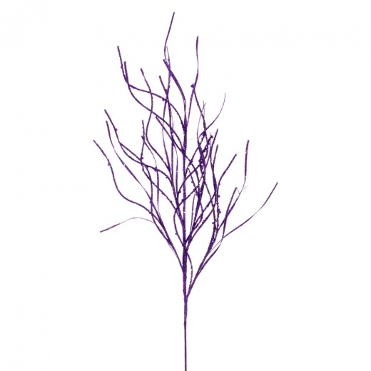 40" Purple Berry Wavy Glitr Spray 4/Bg