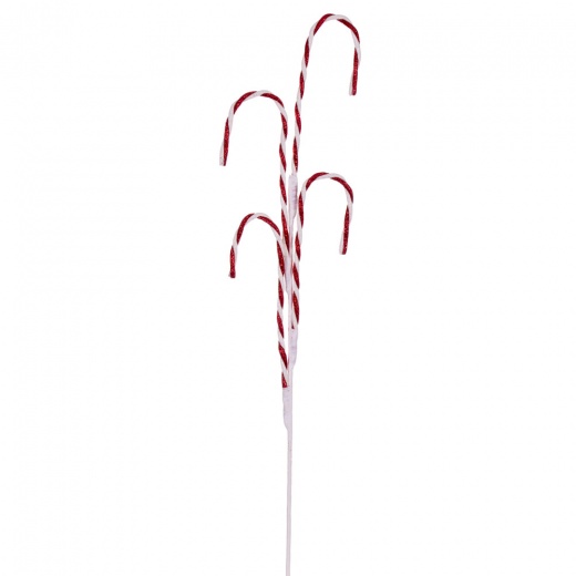 Vickerman 29" Red and White Candy Cane Glitter Spray
