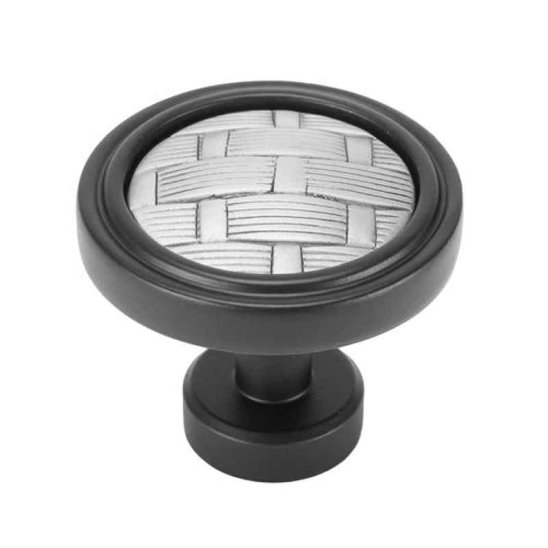 Carpe Diem Spectra Weaves Black And Satin Silver Knob