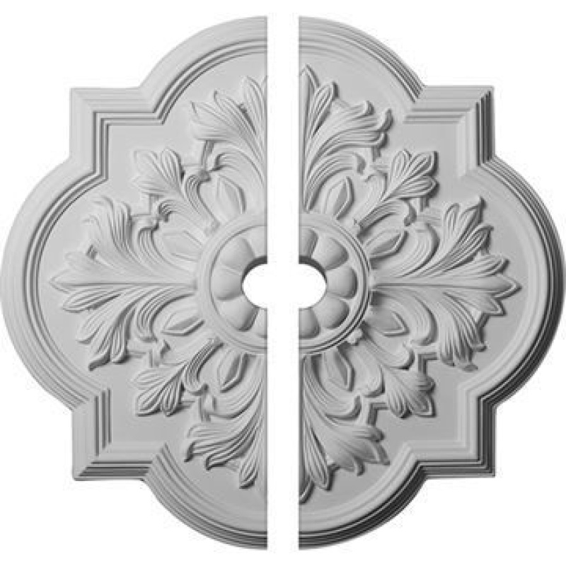 Restorers Architectural Bonetti Urethane 2-Piece Ceiling Medallion