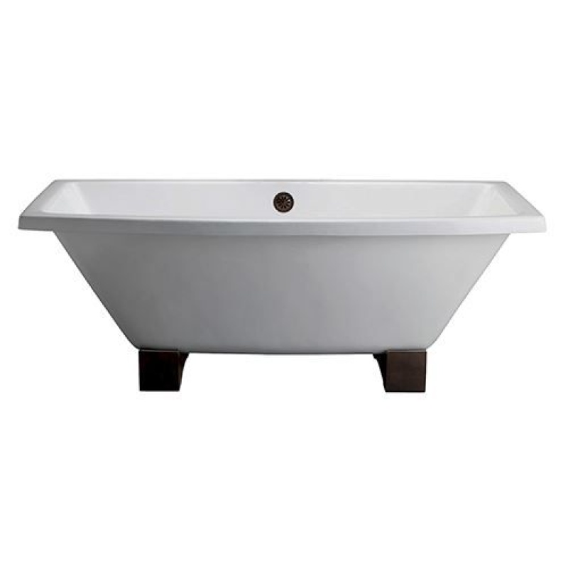 Barclay Athens Cast Iron Wooden Block Foot Bath Tub