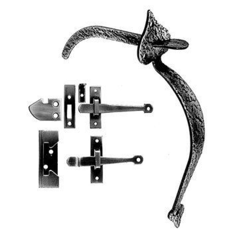 Acorn Heart Rim Latch Passage Door/Closet Door Combination - 8 1/2 Inch