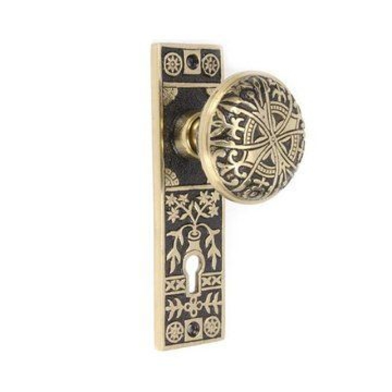 Flower Pot Mortise Lock Set With Knobs And Plates