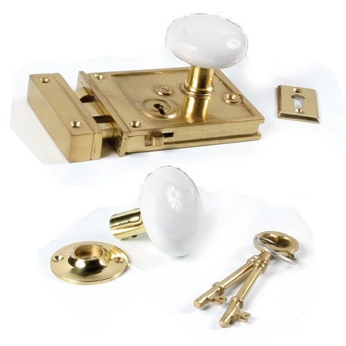 Restorers 3 Inch Backset Rim Lock And Knob Set