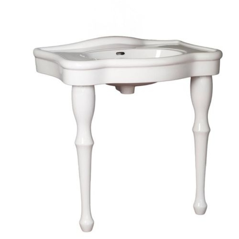 Strom Living Fireclay Console Lavatory Sink with Legs