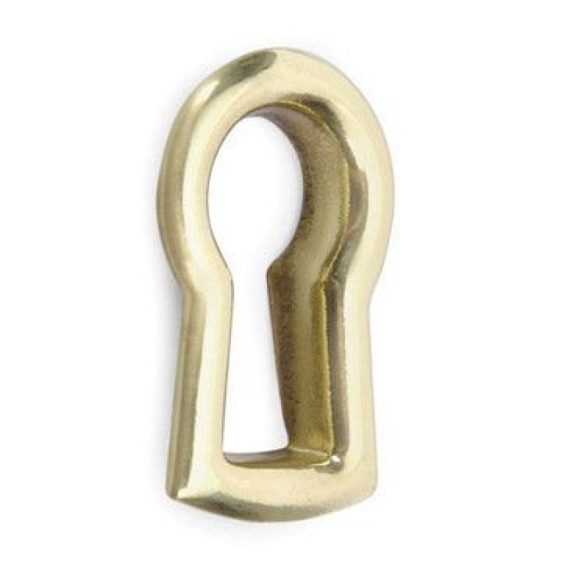 Stamped Brass Keyhole Escutcheon