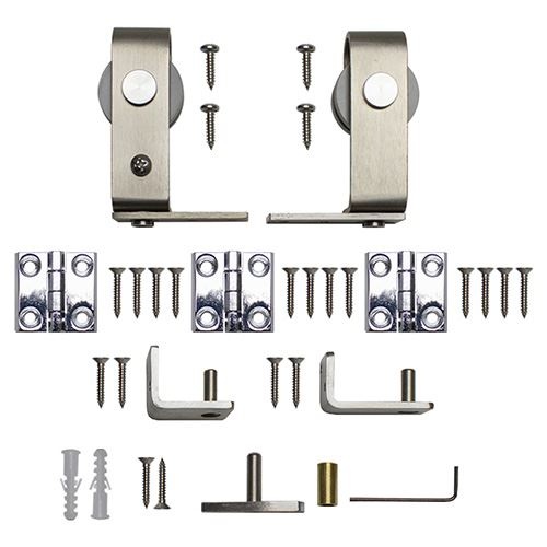 Restorers Bifold Double Top Mount Mini Barn Door Hardware Kit