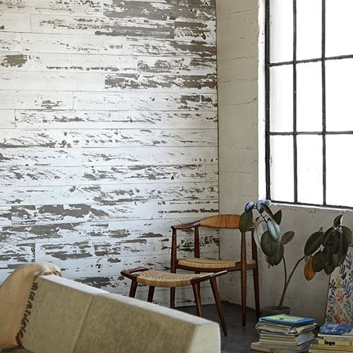 Timeline Skinnies White Solid Wood Wall Paneling