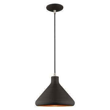 Livex Lighting 10 1/2 Inch Cone Metal Shade Mini Pendant